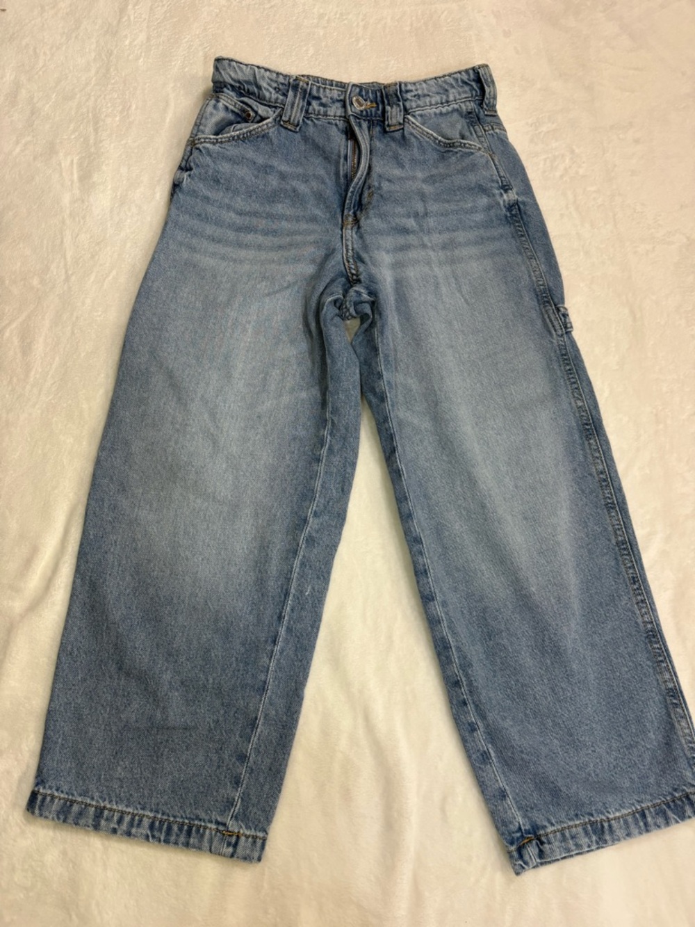 H&M Kids Relaxed Wide-Leg Light Blue Jeans